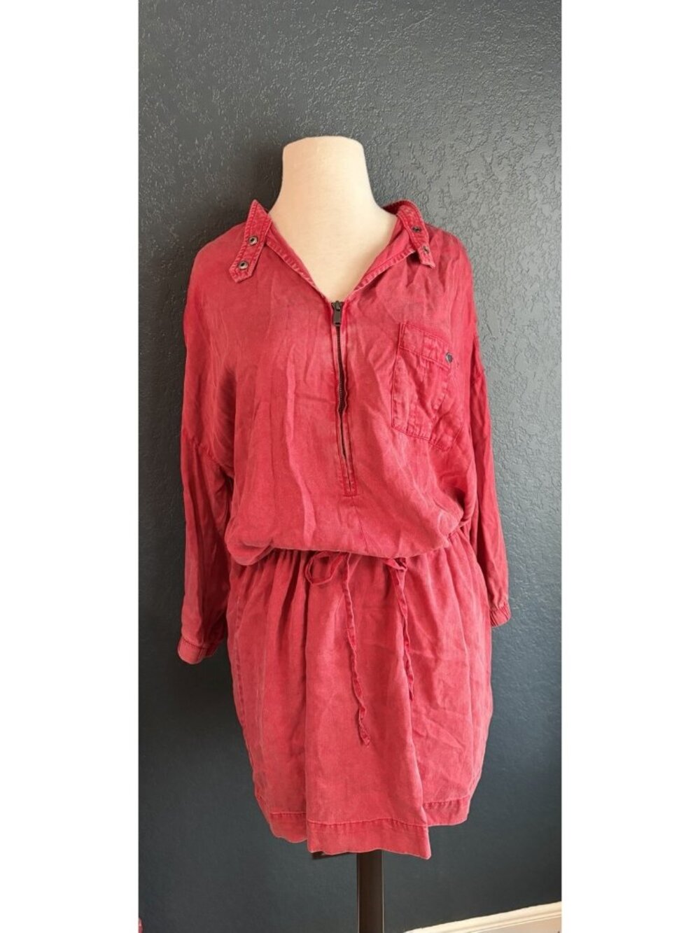 IKKS Women Dress Red Short  100% Lyocell Sz ~XL